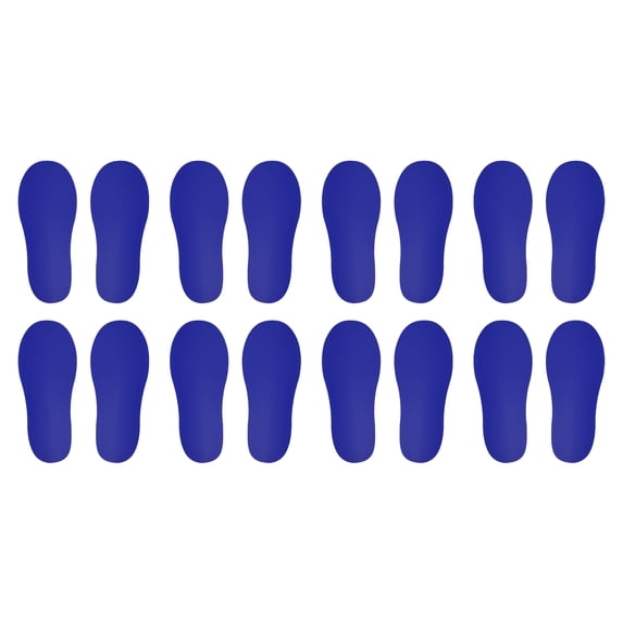 Unique Bargains Footprint Sticker Shoes Floor Decal Sign Dark Blue 6x2"
