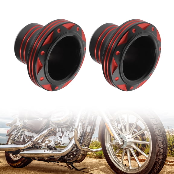 Unique Bargains Frame Slider Anti-Crash Protector for Motorcycles 4.1 cm Aluminum Alloy Front Fork Wheel Fall Protection Guard Red 1 Pair