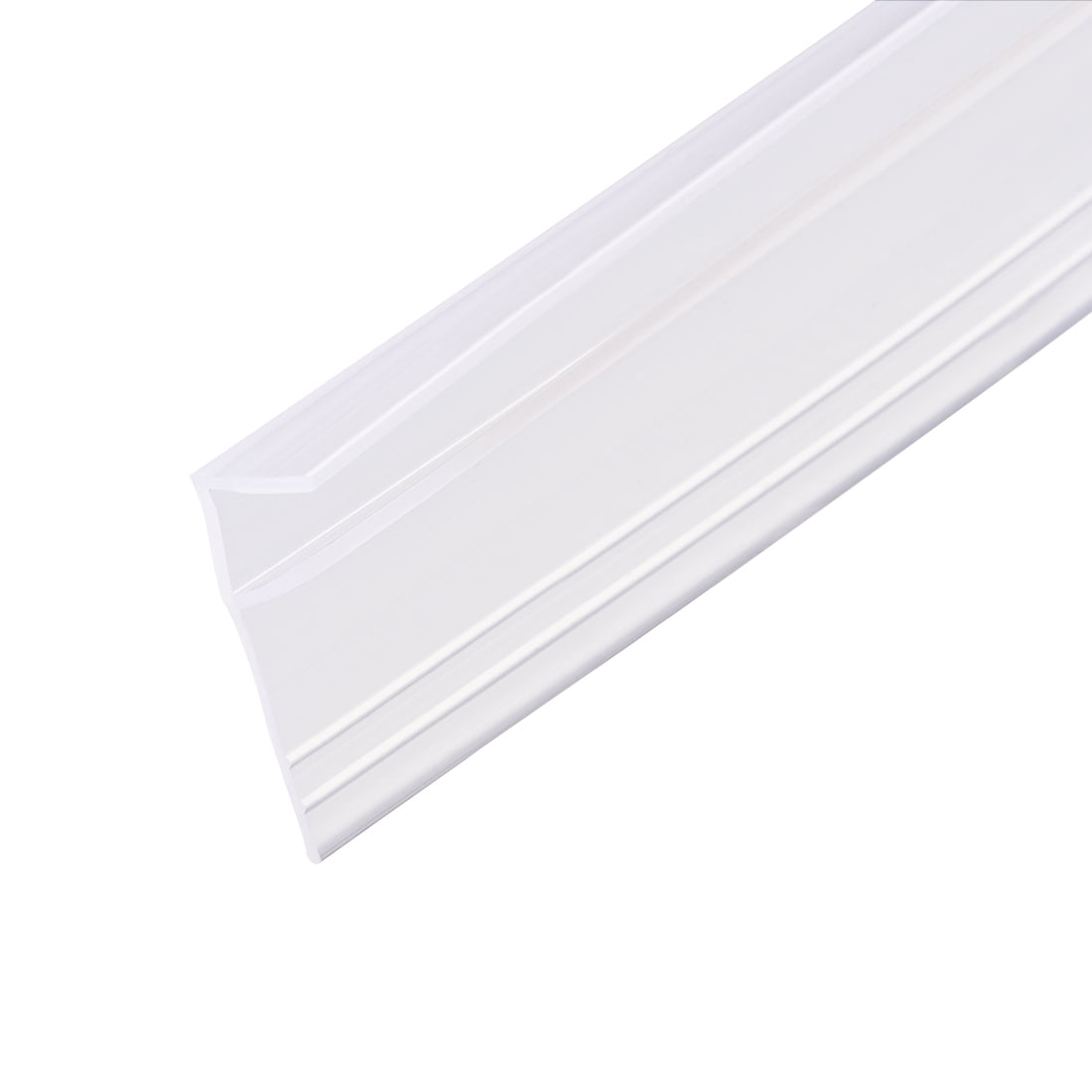 Unique Bargains Frameless Glass Door Sweep Seal Strip F-Type 0.31" Dia x 78.74" L