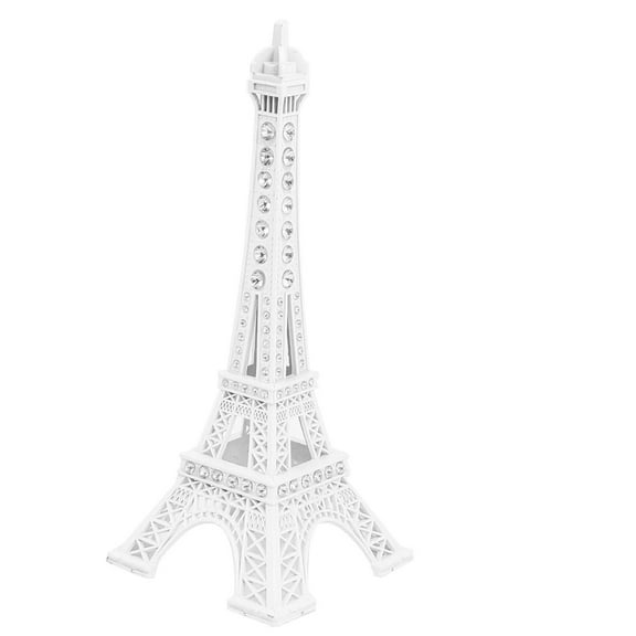 Unique Bargains  France  Eiffel Tower Sculpture Statue Model Desk Ornament 18cm White