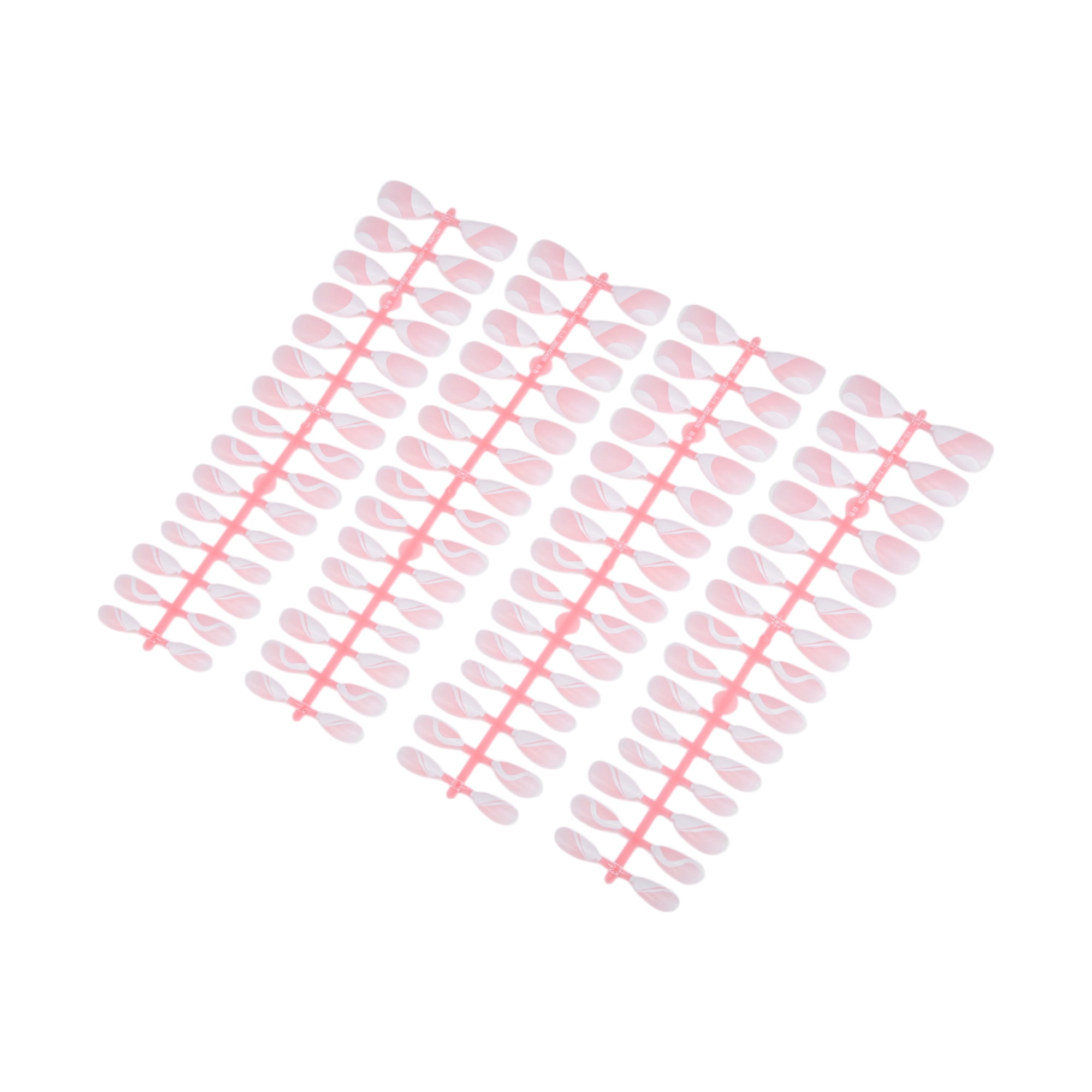Unique Bargains French Almond Fake Nails White 4Sets/120Pcs 405-C2-1