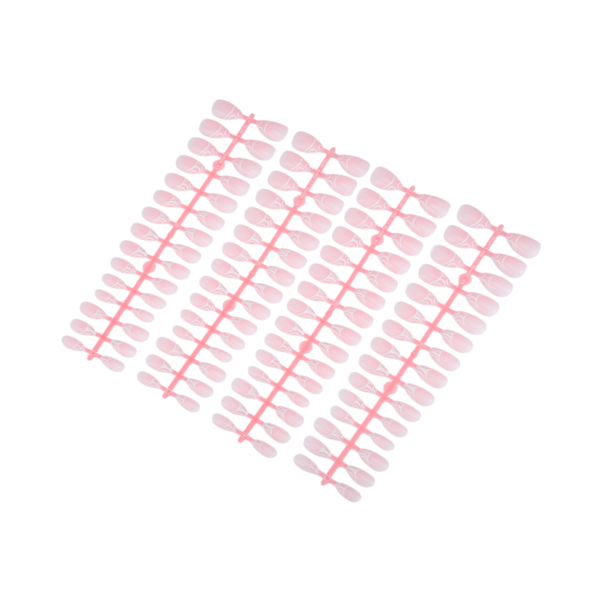 Unique Bargains French Almond Fake Nails White 4Sets/120Pcs 405-C2-3