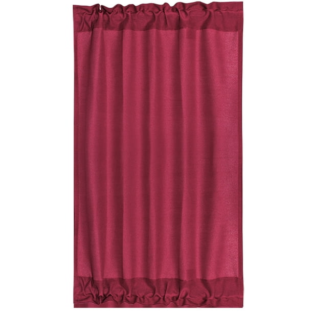 Unique Bargains French Door Window Blackout Curtain Panel Burgundy 25