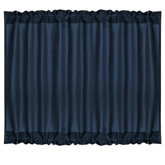 Unique Bargains French Door Window Blackout Curtain Panel Navy Blue 54" x 40"