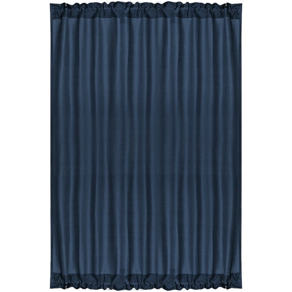 Unique Bargains French Door Window Blackout Curtain Panel Navy Blue 54" x 72"