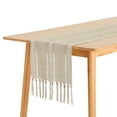 thumbnail image 1 of Unique Bargains Fringe Table Runner Hollow Out Table Flags for Daily Decoration Camel 13"x63", 1 of 5