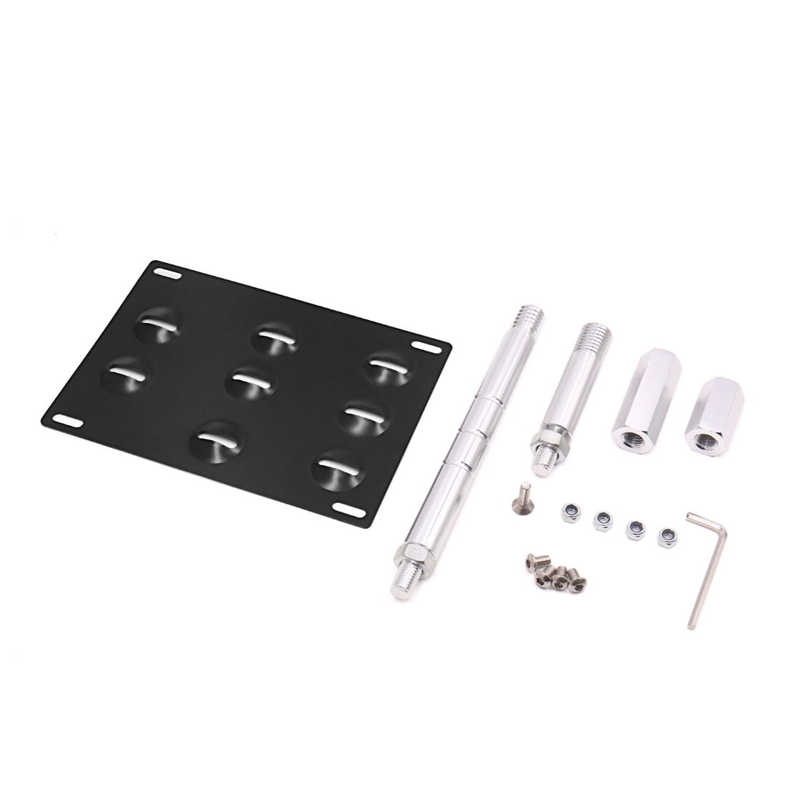 Unique Bargains Front Bumper Tow Hook License Plate Mounting Bracket Holder for Mazda 2
