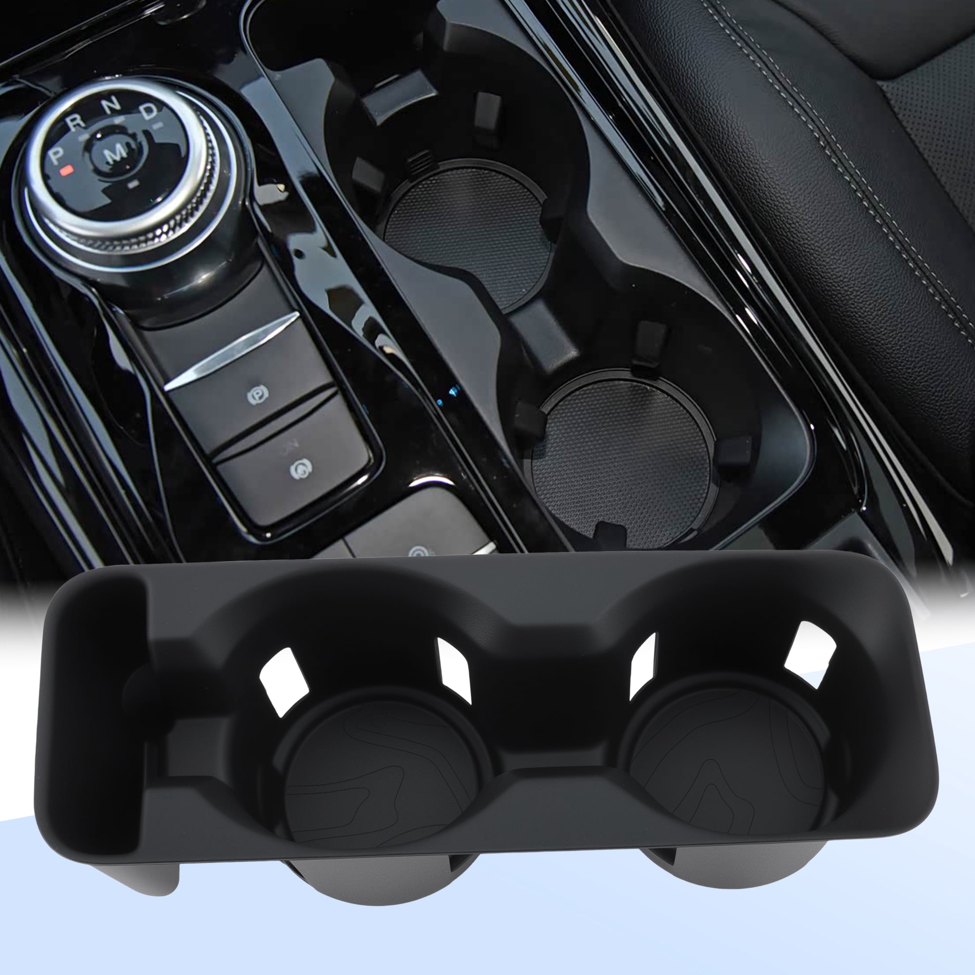 Unique Bargains Front Center Console Cup Holder Insert for Ford Explorer 2020 2021 2022 2023 2024 Middle Armrest Console Drink Holder Organizer Non-Slip