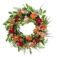 thumbnail image 1 of Unique Bargains Front Door Wreaths Farmhouse Artificial Flower Wreath Home Decor Multicolor, 1 of 7