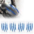 thumbnail image 1 of Unique Bargains Front Fender Arrow Sticker Decoration Motorcycle Warning Reflective Tape Waterproof PET Material Reflective Blue 4 Pcs Motorcycle Fenders 14 cm x 8 cm, 1 of 6