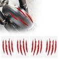thumbnail image 1 of Unique Bargains Front Fender Arrow Sticker Decoration Motorcycle Warning Reflective Tape Waterproof PET Material Reflective Red 4 Pcs Motorcycle Fenders 14 cm x 8 cm, 1 of 6