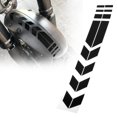 thumbnail image 1 of Unique Bargains Front Fender Arrow Sticker Decoration Motorcycle Warning Reflective Tape Waterproof PET Reflective Material Black 1 Pcs 34 cm x 5.5 cm, 1 of 6