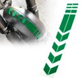 thumbnail image 1 of Unique Bargains Front Fender Arrow Sticker Decoration Motorcycle Warning Reflective Tape Waterproof Pet Reflective Material Green 1 Pcs 34 cm x 5.5 cm, 1 of 6