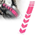 thumbnail image 1 of Unique Bargains Front Fender Arrow Sticker Decoration Motorcycle Warning Reflective Tape Waterproof Pet Reflective Material Material Pink 1 Pcs 34 cm x 5.5 cm, 1 of 5