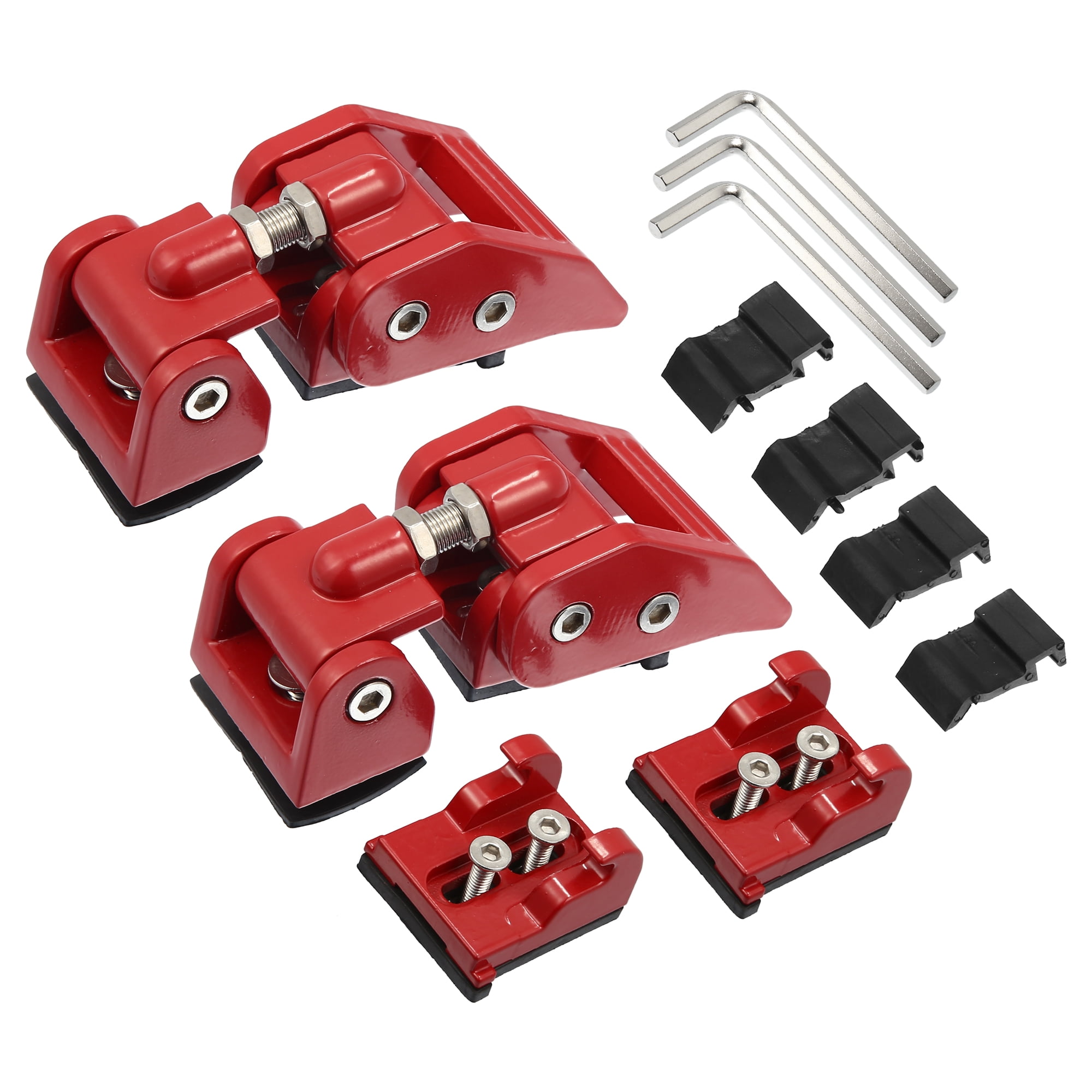 Unique Bargains Front Hood Latches  Catch Locking Fit for Jeep Wrangler JK - Pack of 4 Red