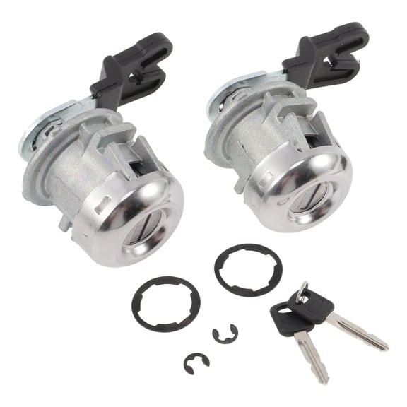 Unique Bargains Front Left Side Door Lock Cylinder with 2 Keys U-Shaped Clamp for Ford F-150 1996-2012 for Ford Explorer 1996-2001 Replace No.7C3Z1521990A