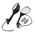 thumbnail image 1 of Unique Bargains Front Motorcycle Rearview Side Mirrors with LED Turn Signals Light Black Clear 1Pair, 1 of 6