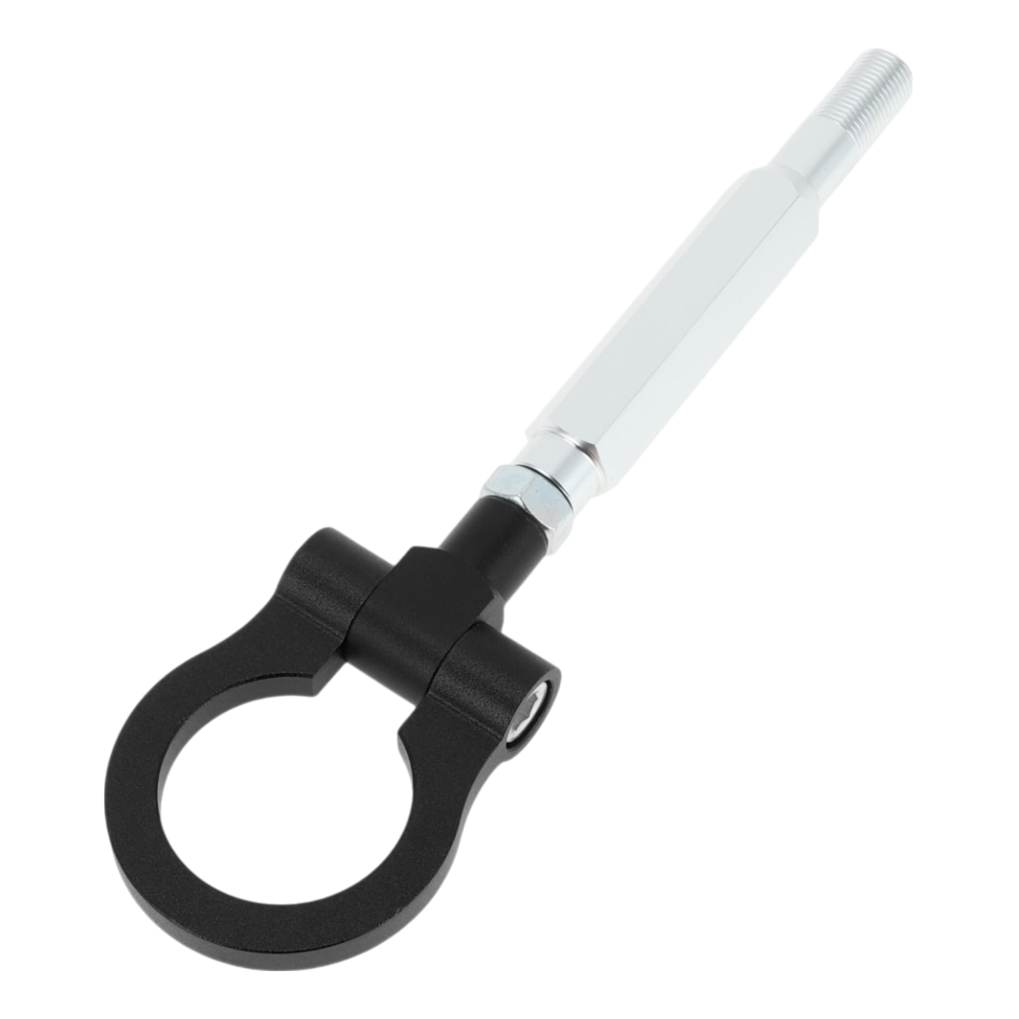 Unique Bargains Front/Rear Trailer Ring Eye Towing Hook, Bumper Screw-on Tow Hook for Subaru Impreza Folding Racing Trailer Hook Aluminum Alloy Black
