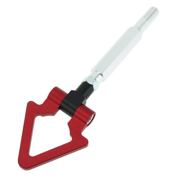 Unique Bargains Front/Rear Triangle Tow Hooks, Bumper Screw-on Tow Hook for Subaru Impreza Folding Racing Trailer Hook Aluminum Alloy Red