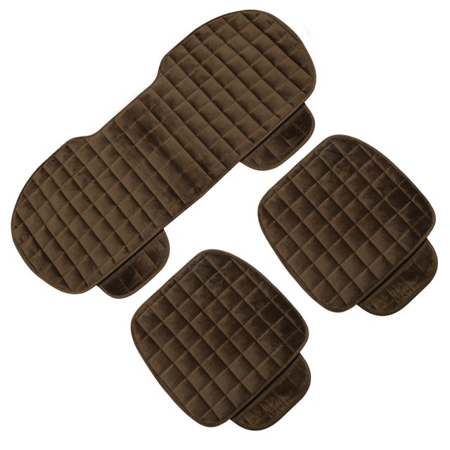 Unique Bargains Front Rear Vehicle Car Seat Cover Breathable Plush Pad Chair Cushion Set