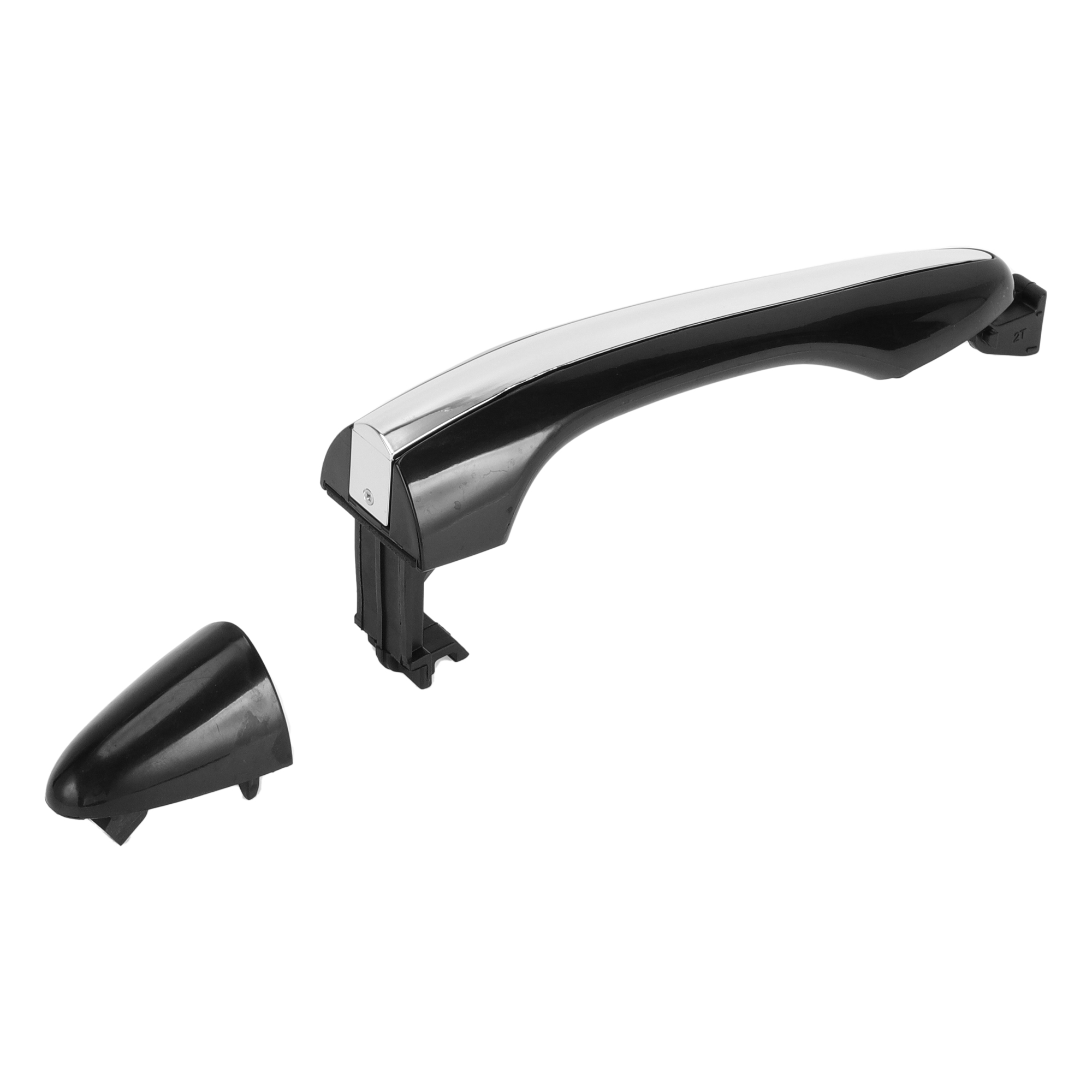 Pair Of Classic Fiat 500 L Inner Door Pull Handles - Black Plastic - Made In Italy - NOS