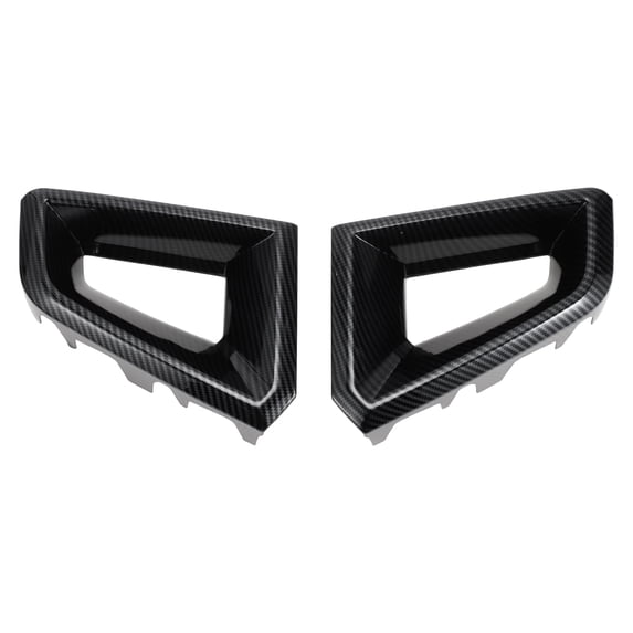 Unique Bargains Front Side Bumper Grille Cover Trim for Chevrolet Colorado for GMC Canyon 2023-2024 Left Right Grille Bumper Vent Cover Trim ABS Carbon Fiber Pattern Black