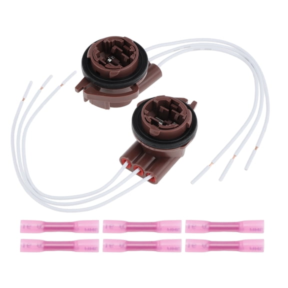 Unique Bargains Front Turn Signal Light Socket Wiring for GMC Sierra 1500 2500 3500 Yukon Turn Signal Lamp 3157 Bulb Sockets for Chevrolet Silverado Suburban Tahoe