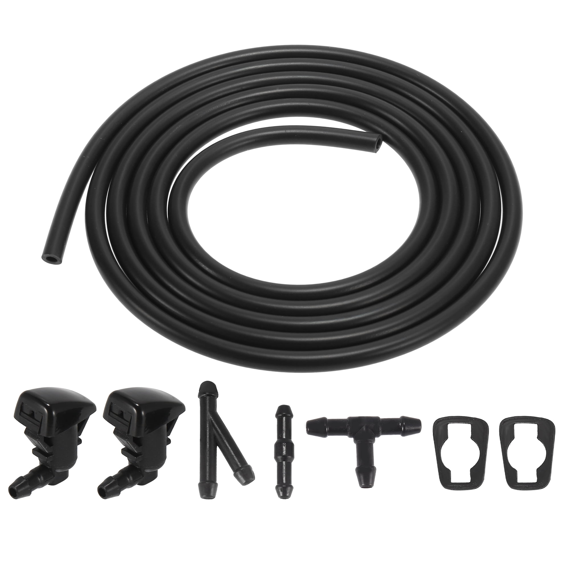 Unique Bargains Front Windshield Washer Nozzles Kit for Ford Focus with 2.2 Meters Hose