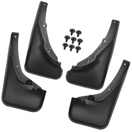 Unique Bargains Front and Rear Mud Flaps for Car Splash Guards Fit for Toyota Corolla Black 1Set