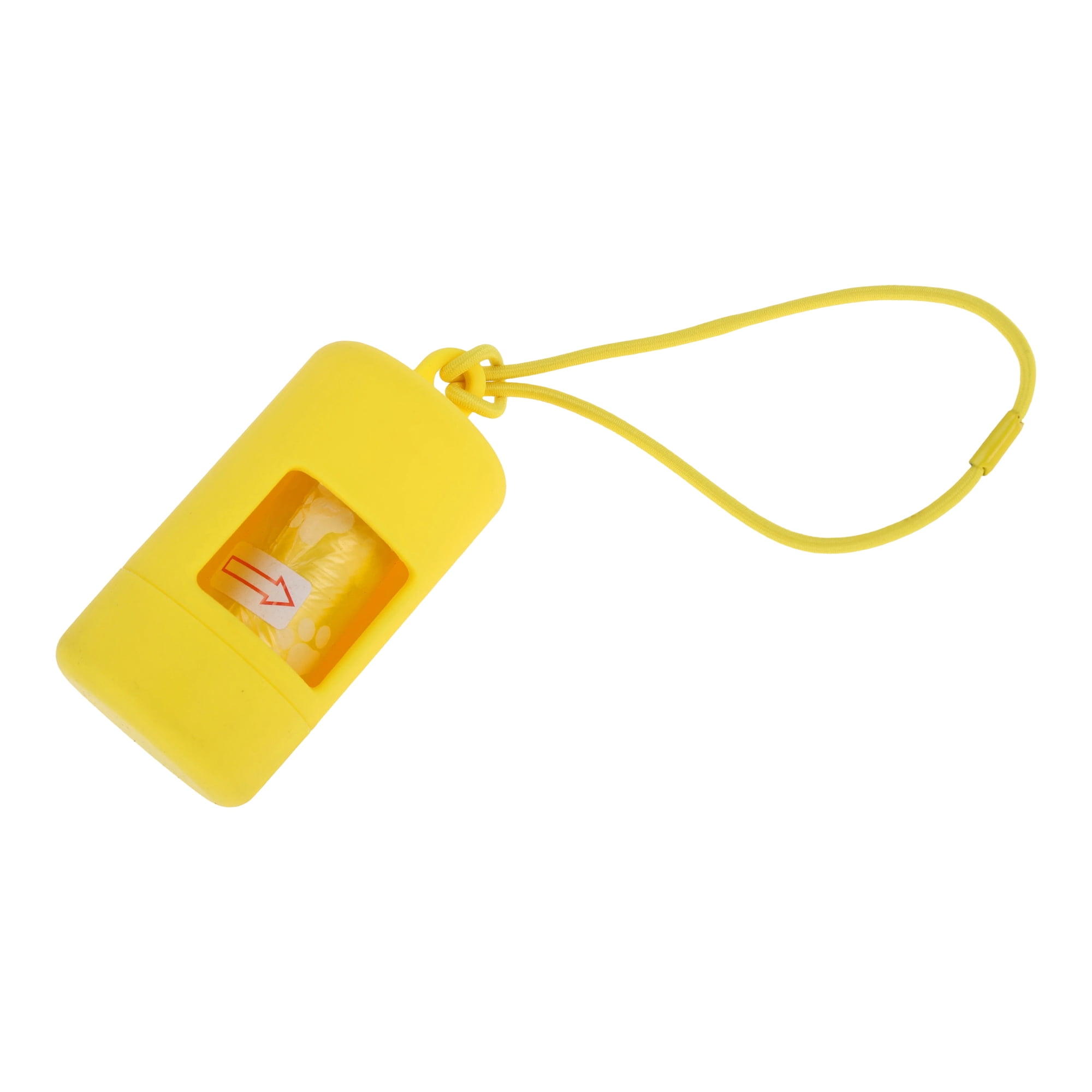 Unique Bargains Frosted Poop Bag Dispenser Waste Management Yellow