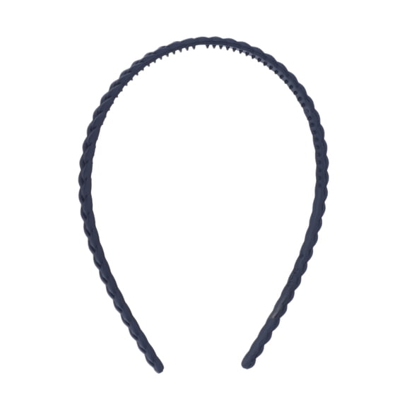 Unique Bargains Frosted Twist Hairband 5.51"x4.72" 1 Pc Navy Blue