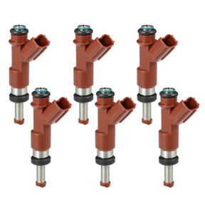 Unique Bargains Fuel Injector No.23209-0P040 Fuel Injection Nozzle for Toyota Camry 2007-2011 3.5L Red 6 Pcs