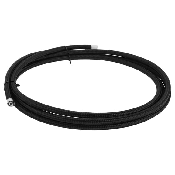 Unique Bargains Fuel Line 1/5"ID 1/3"OD 366cm/12ft Vacuum Automotive Fuel PTFE Rubber,Stainless Steel,Nylon Braided Black 1 Pcs AN4