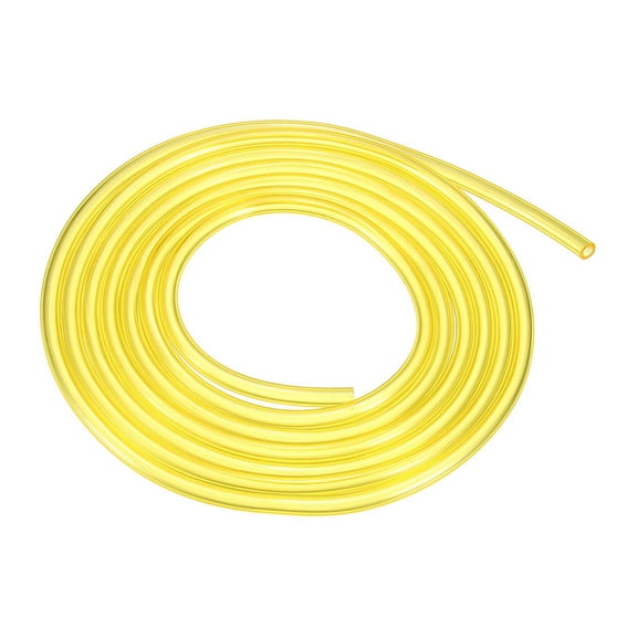 Unique Bargains Fuel Line Hose Petrol Fuel Line Hose I.D 5/64 x O.D 9/64 Soft Pipeline for Common 10 ft Yellow