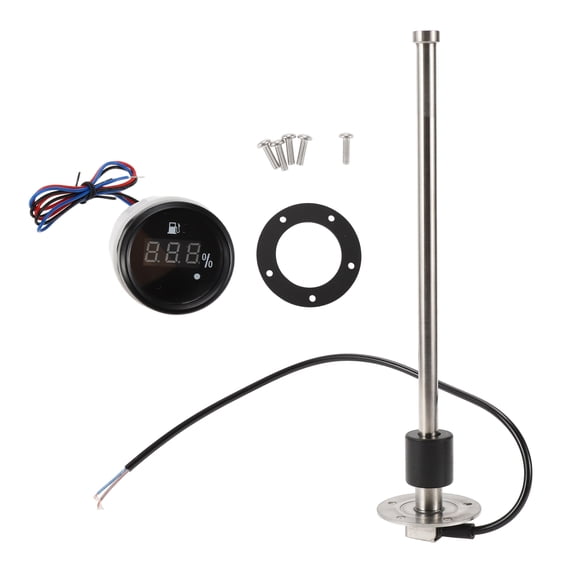 Unique Bargains Fuel Sending Unit and Gauge Kit 300mm Length Boat Fuel Sending Unit Marine Fuel Sender Unit Metal Black 1 Set 240-33 Ohm