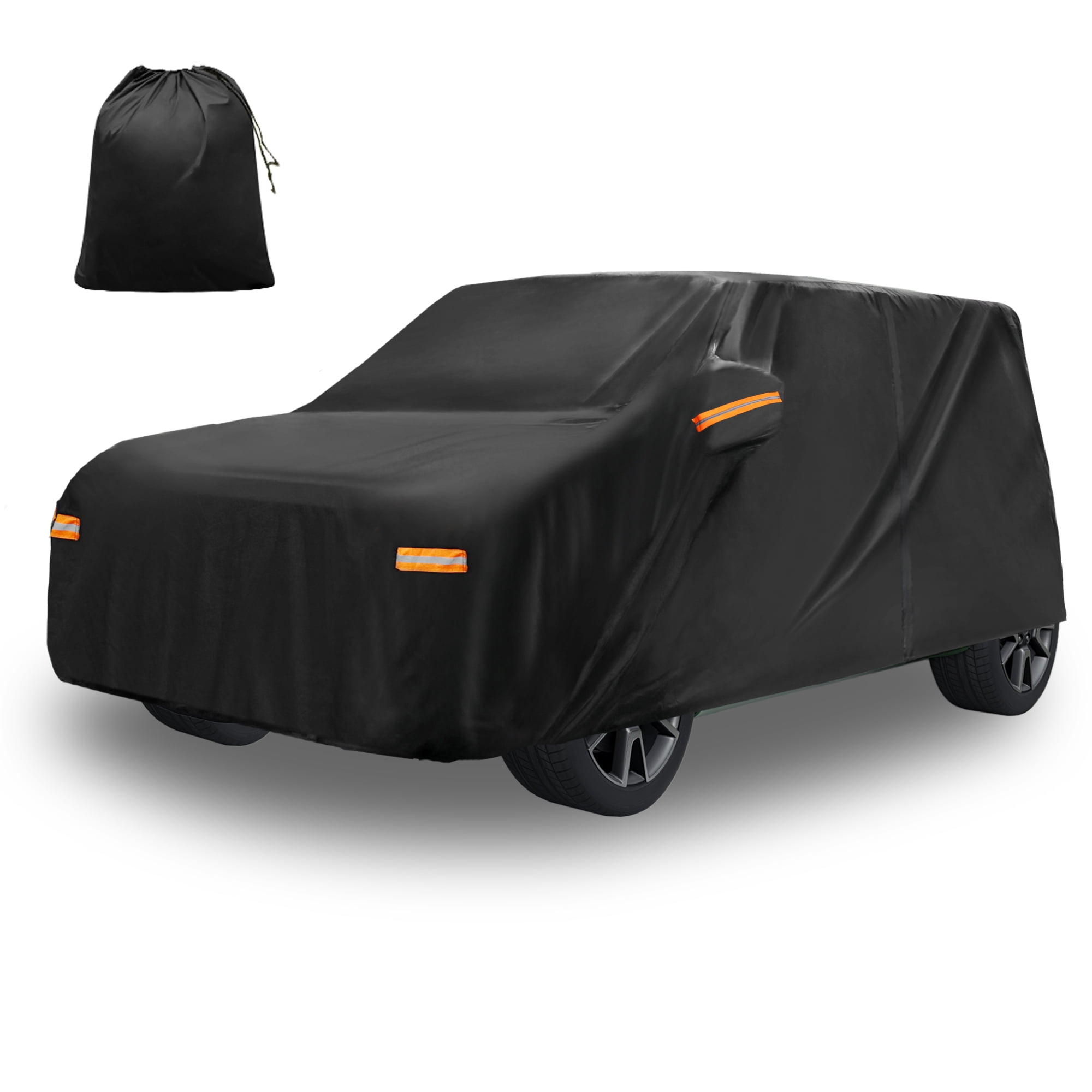 Unique Bargains Full Car Cover Black for Kia Soul Aluminum Film 167"x71"x57"