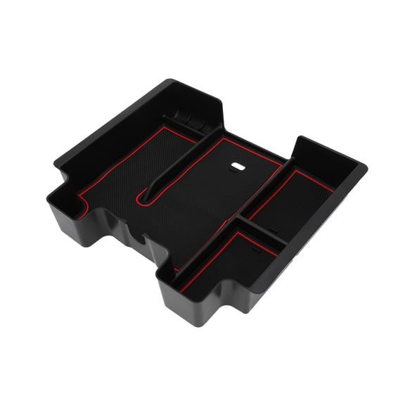 Unique Bargains Full Center Console Organizer Tray for Chevy Silverado 1500 for GMC Sierra 1500 2019-2022 Armrest Storage Box Insert Tray Full Console w/Bucket Seats ONLY Plastic Black Red
