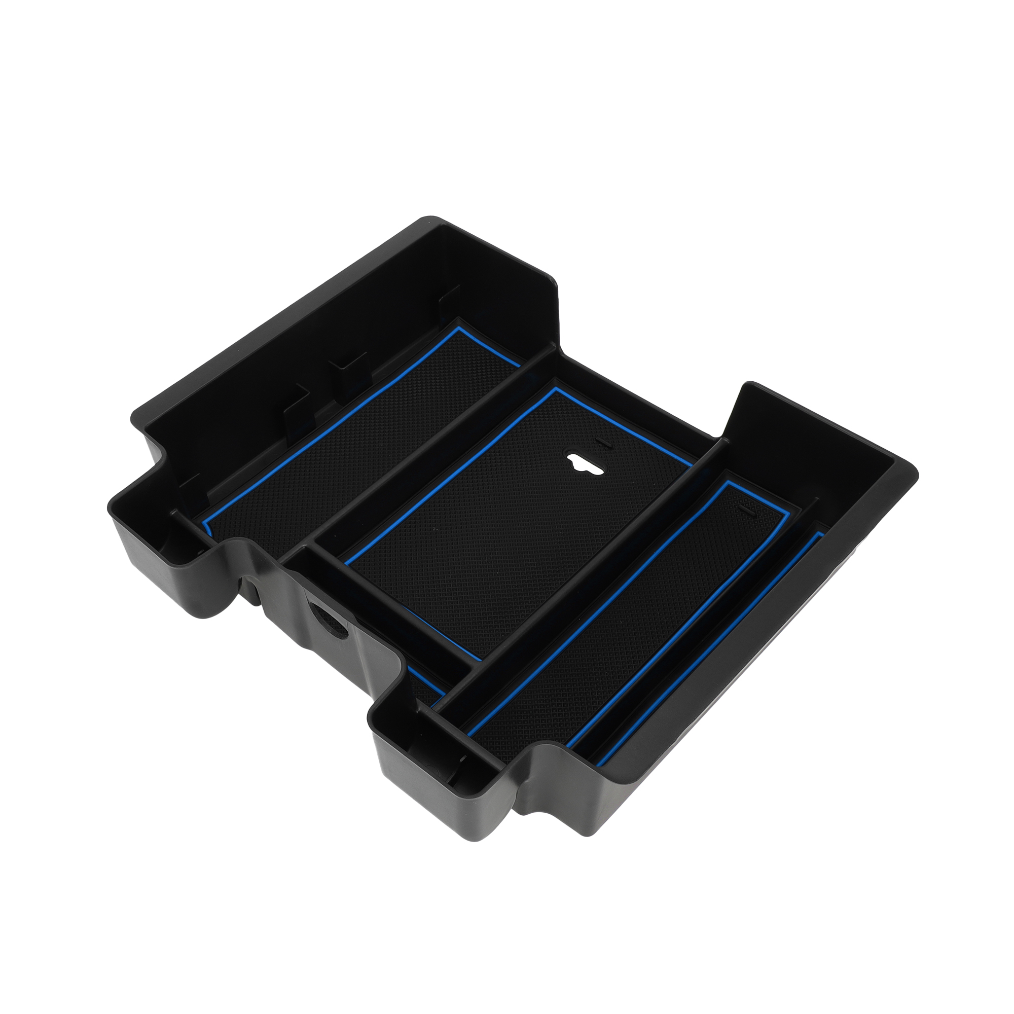 Unique Bargains Full Center Console Organizer Tray for Chevy Silverado for GMC Sierra 2500 3500 HD 2020-2023 Armrest Box Insert Tray Full Console w/Bucket Seats ONLY Plastic Black Blue