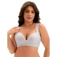 thumbnail image 1 of Unique Bargains Full Coverage Push Up Support Bra C 42 Grey, 1 of 6