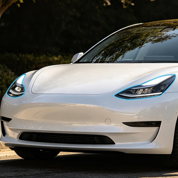 Unique Bargains Full Headlight Head Light Tint Kit for Tesla Model 3 2020-2022 for Tesla Model Y 2020-2024 TPU Precut Vinyl Overlay Tint Kit Transparent 1 Set