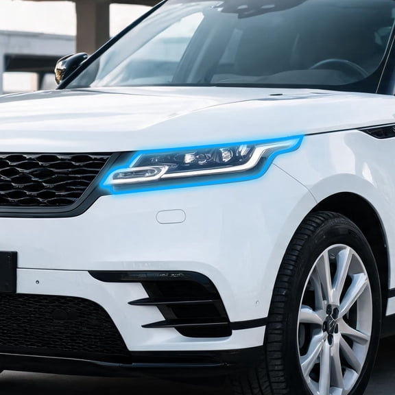 Unique Bargains Full Headlight Head Light Tint Kit for Land Rover Range Rover Velar 2018-2026 TPU Precut Vinyl Overlay Tint Kit Transparent 1 Set