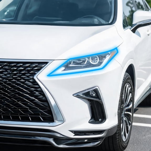 Unique Bargains Full Headlight Head Light Tint Kit for Lexus RX 20-22 TPU Precut Vinyl Overlay Tint Kit Transparent 1set