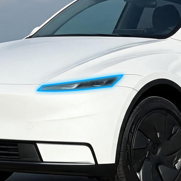 Unique Bargains Full Headlight Head Light Tint Kit for Tesla Model Y Standard 2026 TPU Precut Vinyl Overlay Tint Kit Transparent 1 Set