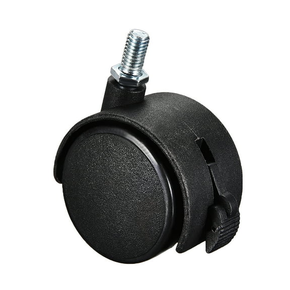 Unique Bargains Furniture Casters 2 Inch Nylon M8 x 15mm Threaded Stem Swivel Caster Wheels w Brake 38lb Capacity