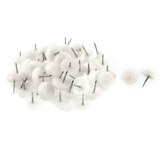 Unique Bargains Furniture Chair Table Leg Feet Protector Glides Nails 22mm x 21mm 50Pcs