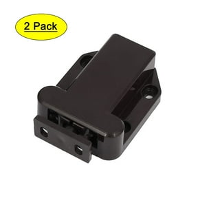Unique Bargains Furniture Cupboard Door Push Open Touch Release Catch Latch Black 2Pcs