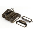 thumbnail image 1 of Unique Bargains Furniture Drawer Retro Style Frame Label Pull Handles Bronze Tone 70mmx30mm 30Pcs, 1 of 5