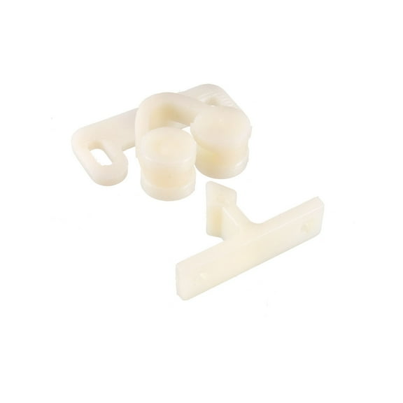 Unique Bargains Furniture Furniture Closet Door Double Roller Catch ABS Beige 5Pcs