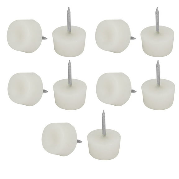 Unique Bargains Furniture Legs Feet Plastic Nail-on Slider Tack Glides Protector 16mm Dia 10Pcs