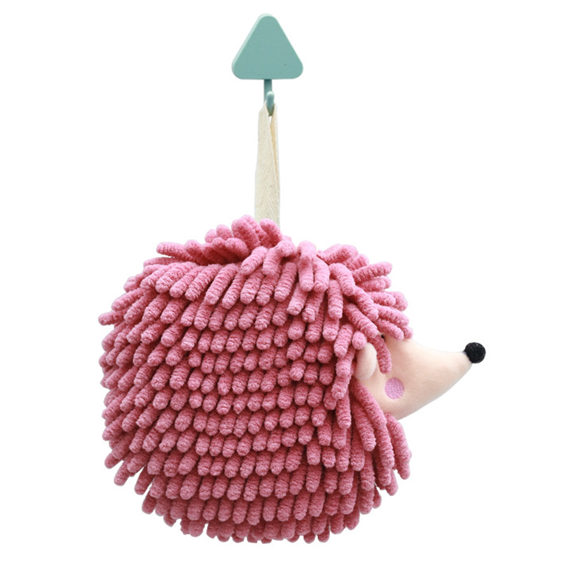 Unique Bargains Fuzzy Ball Chenille Cute Cartoon Hand Towel Purple